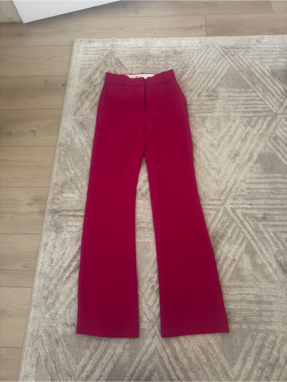 High-Rise Wide-Leg Women's Pants in Hot Pink